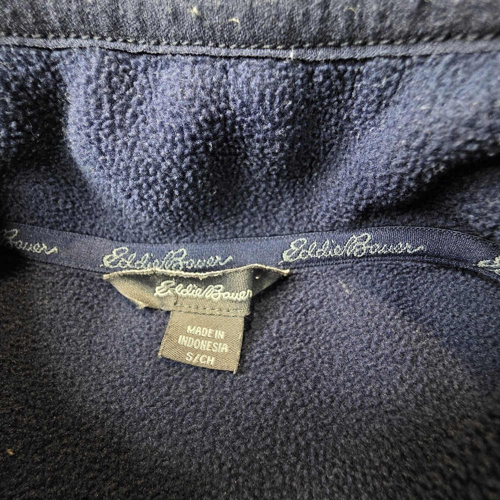 Eddie Bauer Pullover Sweater Snap Heathered Blue Men's Small Sweater - Picture 5 of 7